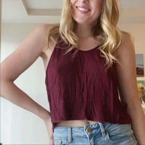 Brandy Melville maroon crop top